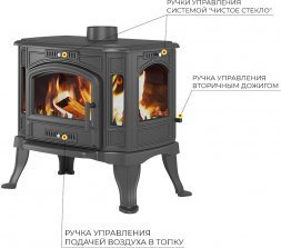 Печь-камин Везувий KZ-14Р "Антрацит"