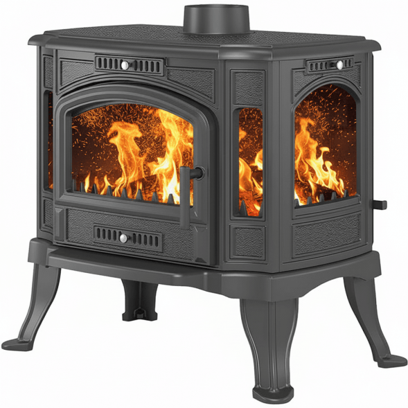 Печь-камин Везувий KZ-14Р "Антрацит"