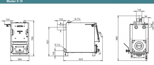Твердотопливный котел Zota Master X-18П