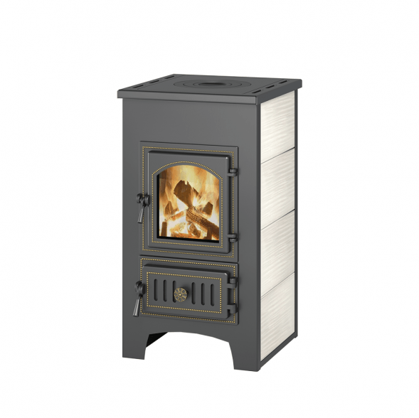 Печь-Камин Везувий ПК-01 (270) с плитой бежевый