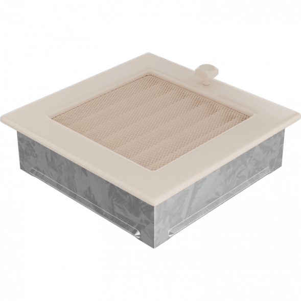 Вентиляционная решетка Kratki кремовая с жалюзи