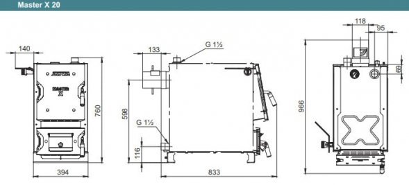 Твердотопливный котел Zota Master X-20