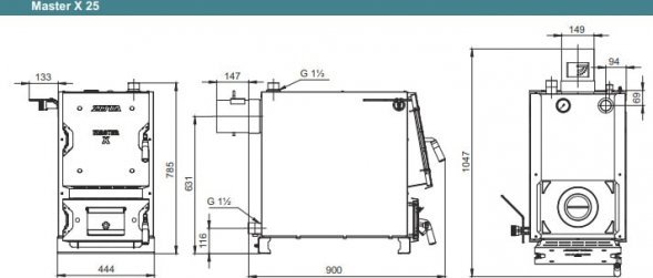 Твердотопливный котел Zota Master X-25П