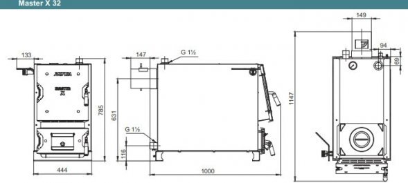 Твердотопливный котел Zota Master X-32П