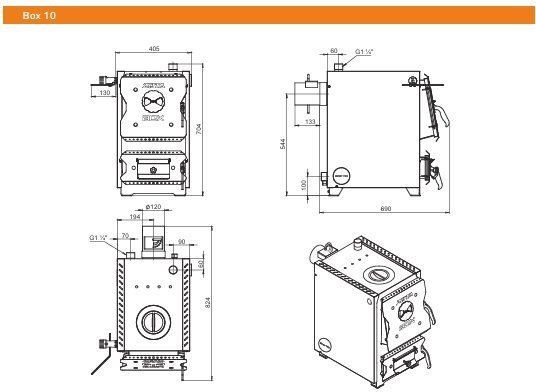Твердотопливный котел ZOTA «Box-10»