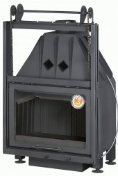 Каминная топка Экокамин Альфа 700 KВ с контргрузом черный шамот