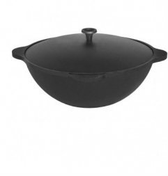 Казан чугунный с крышкой Везувий 25л