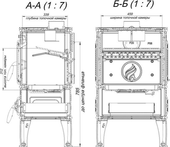 Печь-камин Fireway Dacha ll c варочной поверхностью