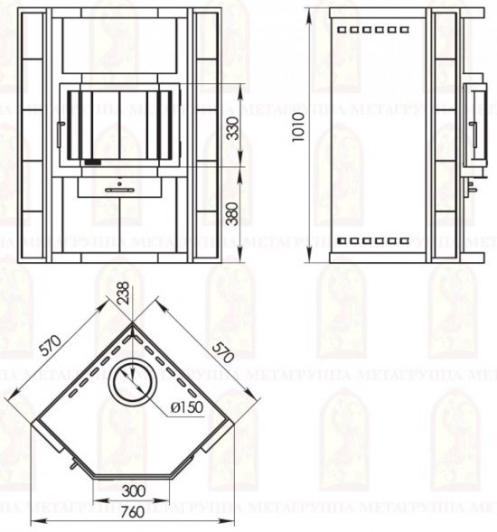 Печь-камин Мета-Бел Амур