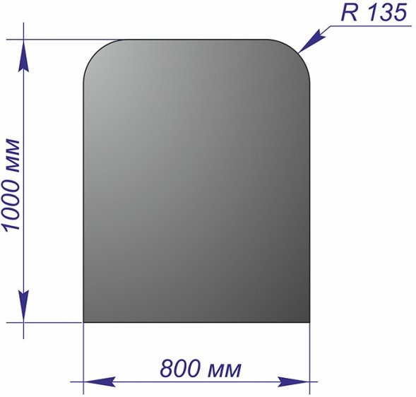  Лист напольный 1000*800*1,5 R135