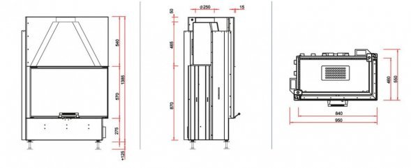 Каминная топка RoodLine 2Side 8457h