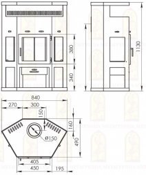 Печь-камин Мета-Бел Енисей