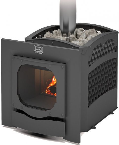 Чугунная печь для бани Теплодар Былина - сетка 12 Ч Панорама