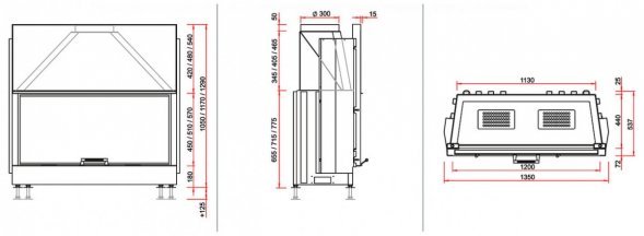 Каминная топка RoodLine Line 12057h
