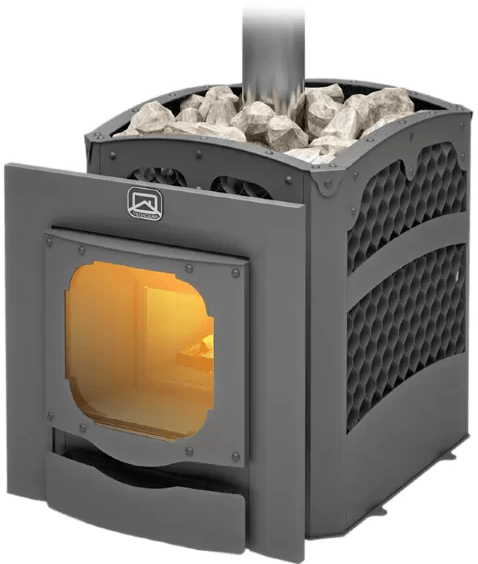 Чугунная печь для бани Теплодар Былина - сетка 24 Ч Панорама