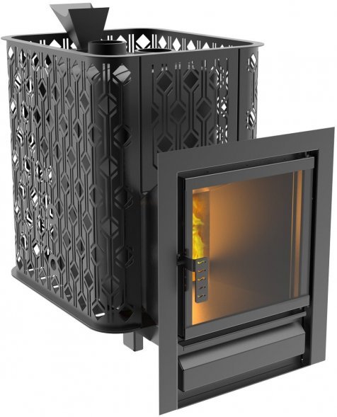 Чугунная печь для бани Black Stove Verona 18 с закрытой каменкой