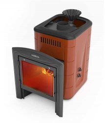 Банная печь TMF Гейзер Мини 2016 Carbon Витра ЗК ТО терракота