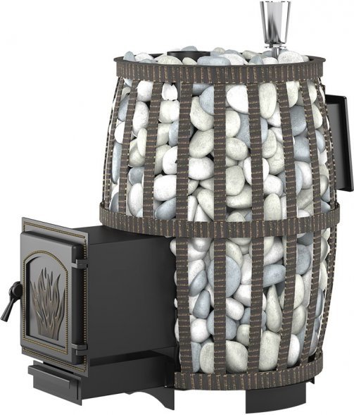 Дровяная печь для бани Везувий Легенда Русский пар Ковка 18 (271)