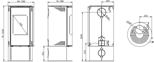 Печь-камин Solzaima Amber