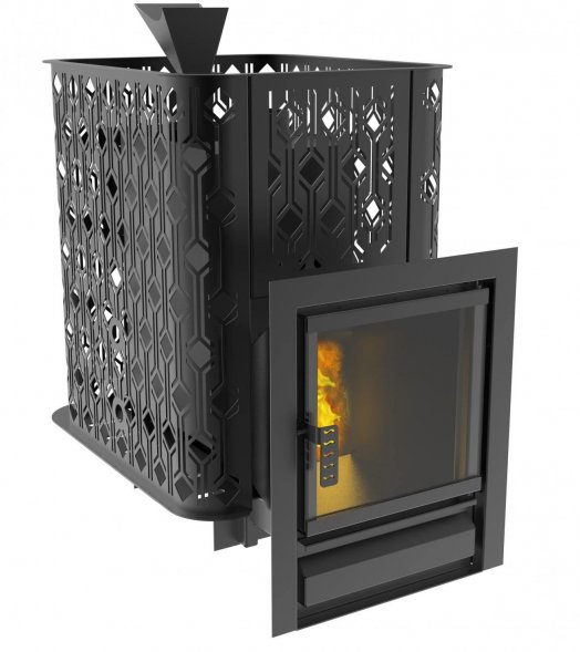 Нержавеющая печь для бани Black Stove Varna 26 Aisi 430 с закрытой каменкой