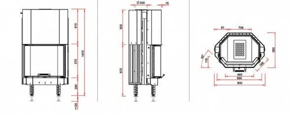 Каминная топка RoodLine Prizma 6957h