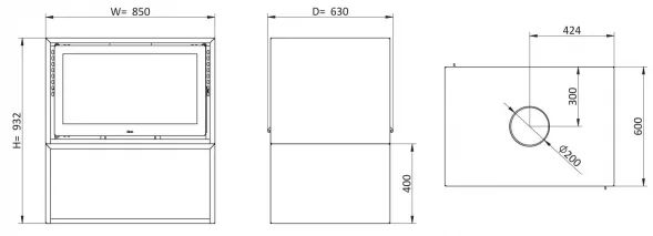 Печь-камин Solzaima Basic Box