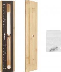 Часы песочные EVEREST, бамбук+алюминий (TG-15 black)