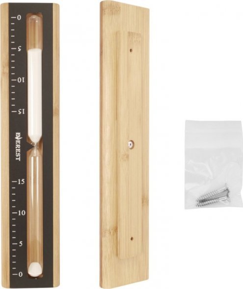 Часы песочные EVEREST, бамбук+алюминий (TG-15 black)