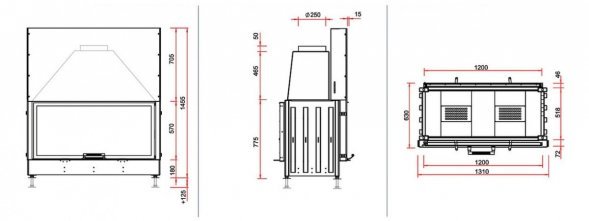 Каминная топка RoodLine DF 12057H