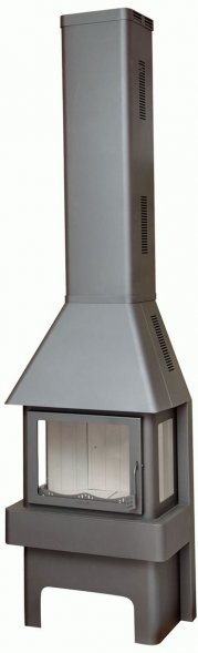 Печь-камин ЭкоКамин Бавария &quot;Три стекла&quot; графит