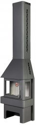 Печь-камин ЭкоКамин Бавария &quot;Три стекла&quot; графит