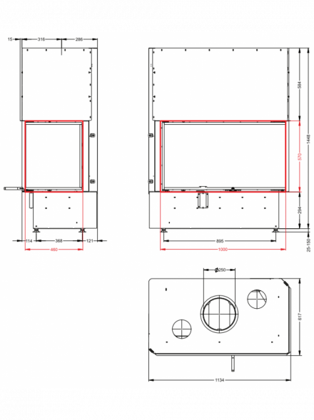 Каминная топка Астов П2С 10057