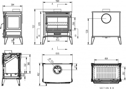 Печь-камин FireBird Dog 10кВт