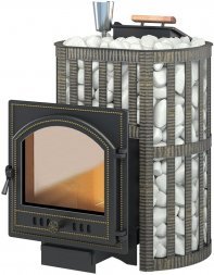 Дровяная печь для бани Везувий Ураган Ковка 16 (205)