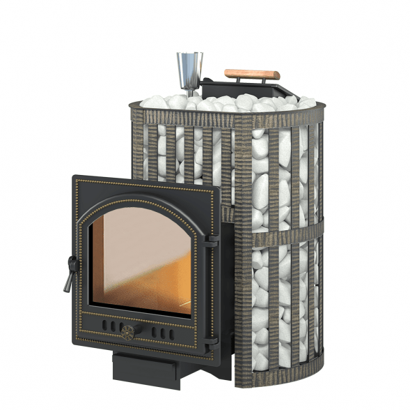 Дровяная печь для бани Везувий Ураган Ковка 16 (205)