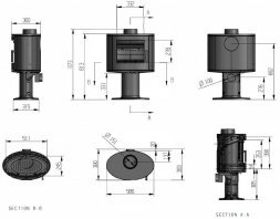 Печь-камин FireBird Puma 9кВт