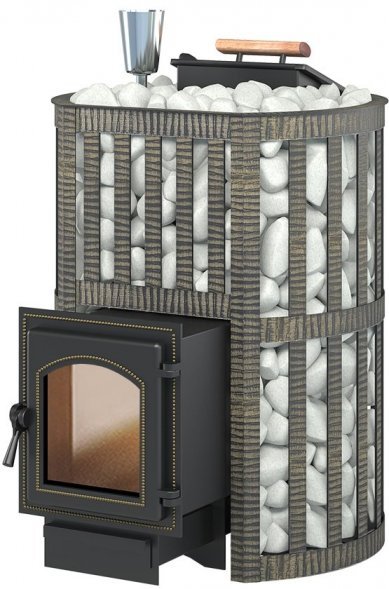 Дровяная печь для бани Везувий Ураган Ковка 16 (270)