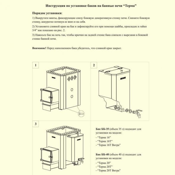 Навесной бак Мета для печей Терма 20