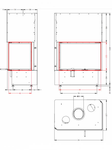 Каминная топка Астов П2С 8457