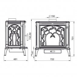 Печь-камин NordFlam Arica