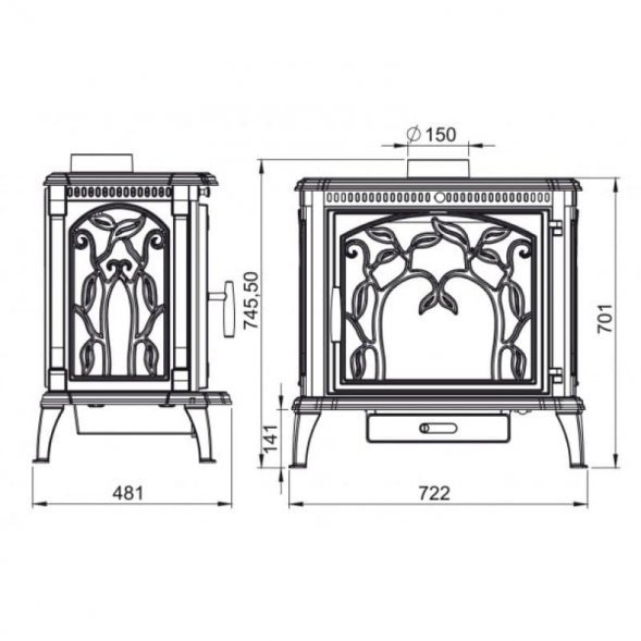 Печь-камин NordFlam Arica