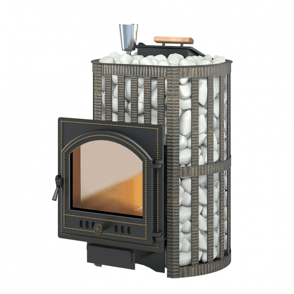 Дровяная печь для бани Везувий Ураган Ковка 22 (205)