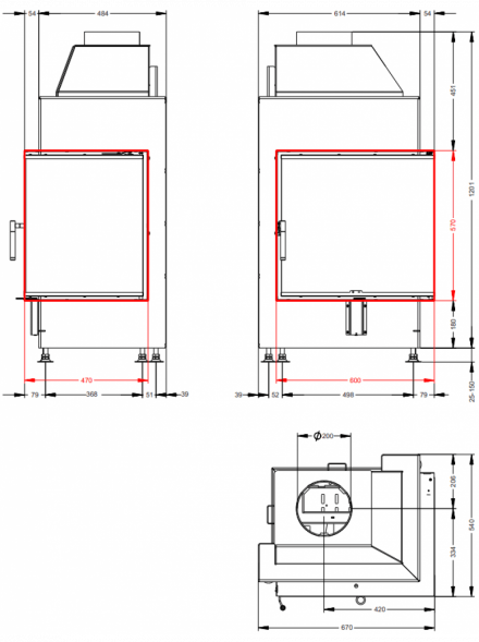 Каминная топка Астов П2С 600