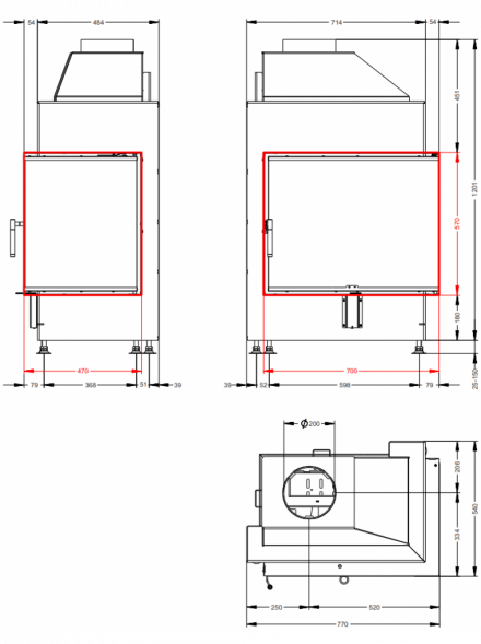 Каминная топка Астов П2С 700