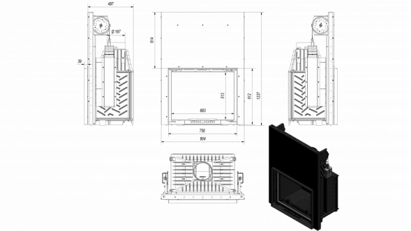 Топка Kratki AMELIA/G, гильотина