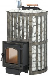 Дровяная печь для бани Везувий Ураган Ковка 22 (270)