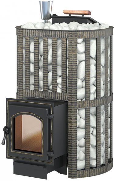 Дровяная печь для бани Везувий Ураган Ковка 22 (270)