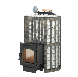 Дровяная печь для бани Везувий Ураган Ковка 22 (270)