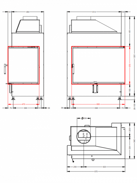 Каминная топка Астов П2С 800