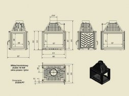 Каминная топка Kratki ZUZIA/PT